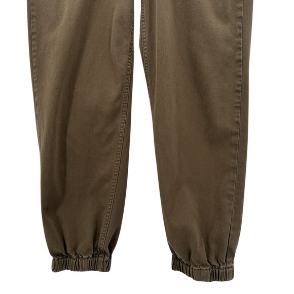 Liverpool Los Angeles Womens 8/29 Pants Joggers Button Fly High Rise Ankle Brown - Picture 3 of 7